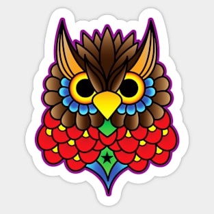 Owl Colorful Sticker